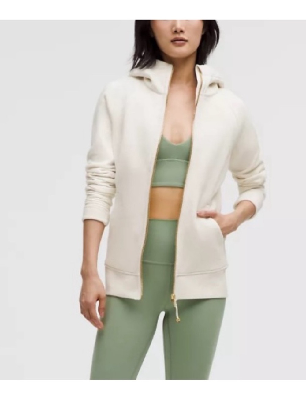 Lululemon Cream Zip-Up Jacket